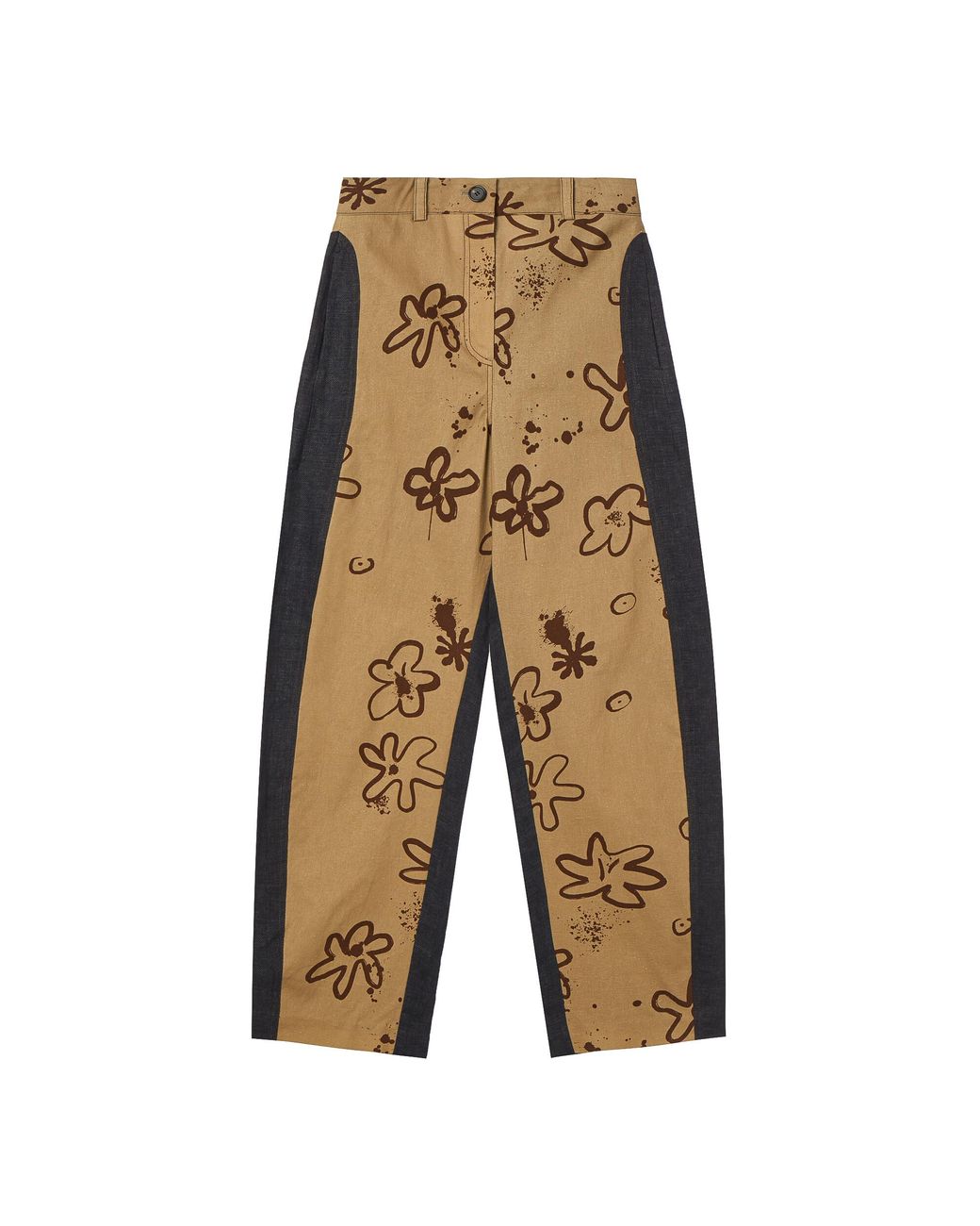 TheOpen Product Flower Printed Linen Pants in Metallic | Lyst