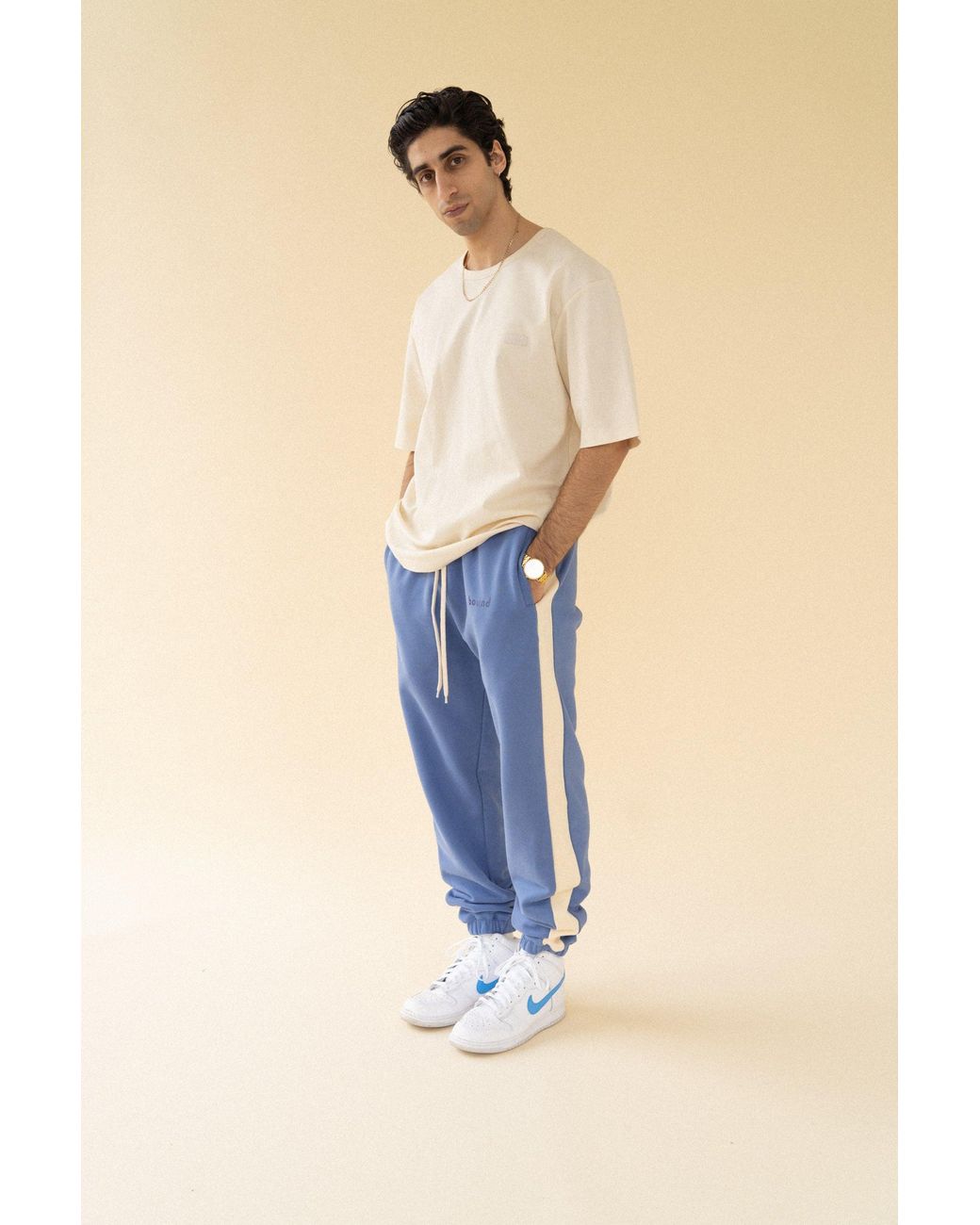 Carolina Blue Stripe JOGGERS for Men 