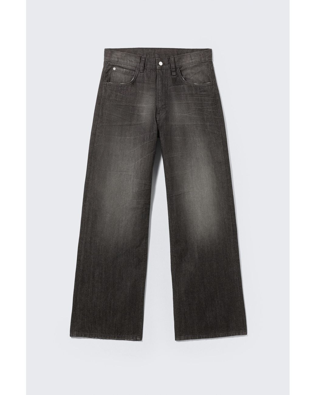 Cheap Monday Blue Looser Regular Waist Loose Straight Jeans for men