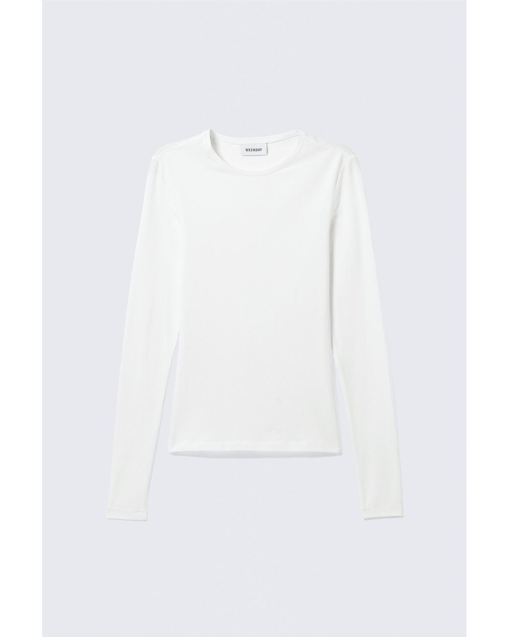 Weekday White Slim Fitted Long Sleeve