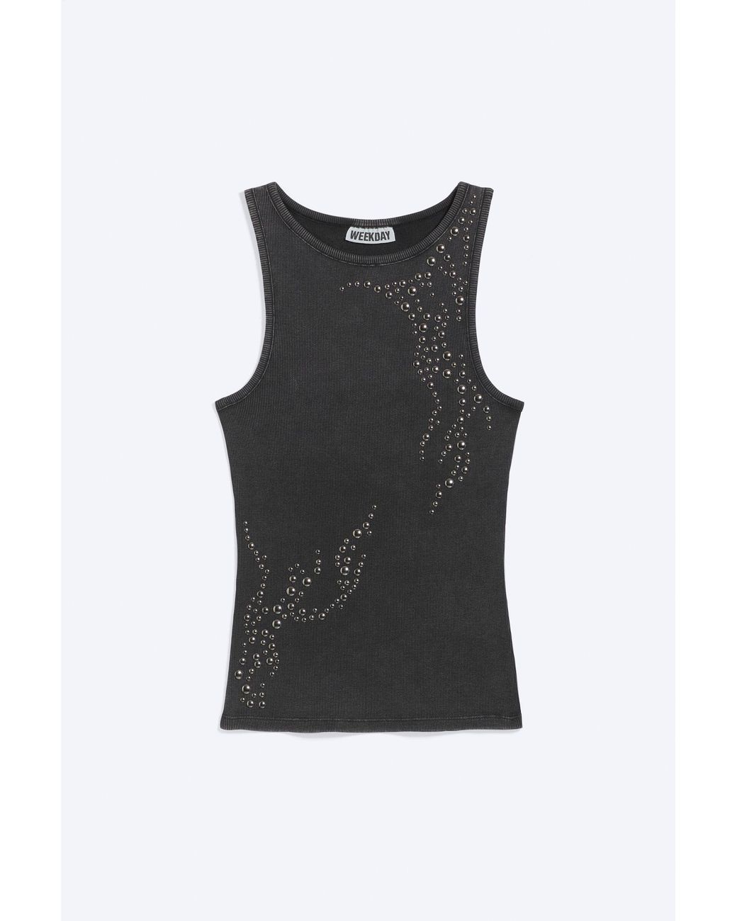 Weekday Black Studded Tank Top