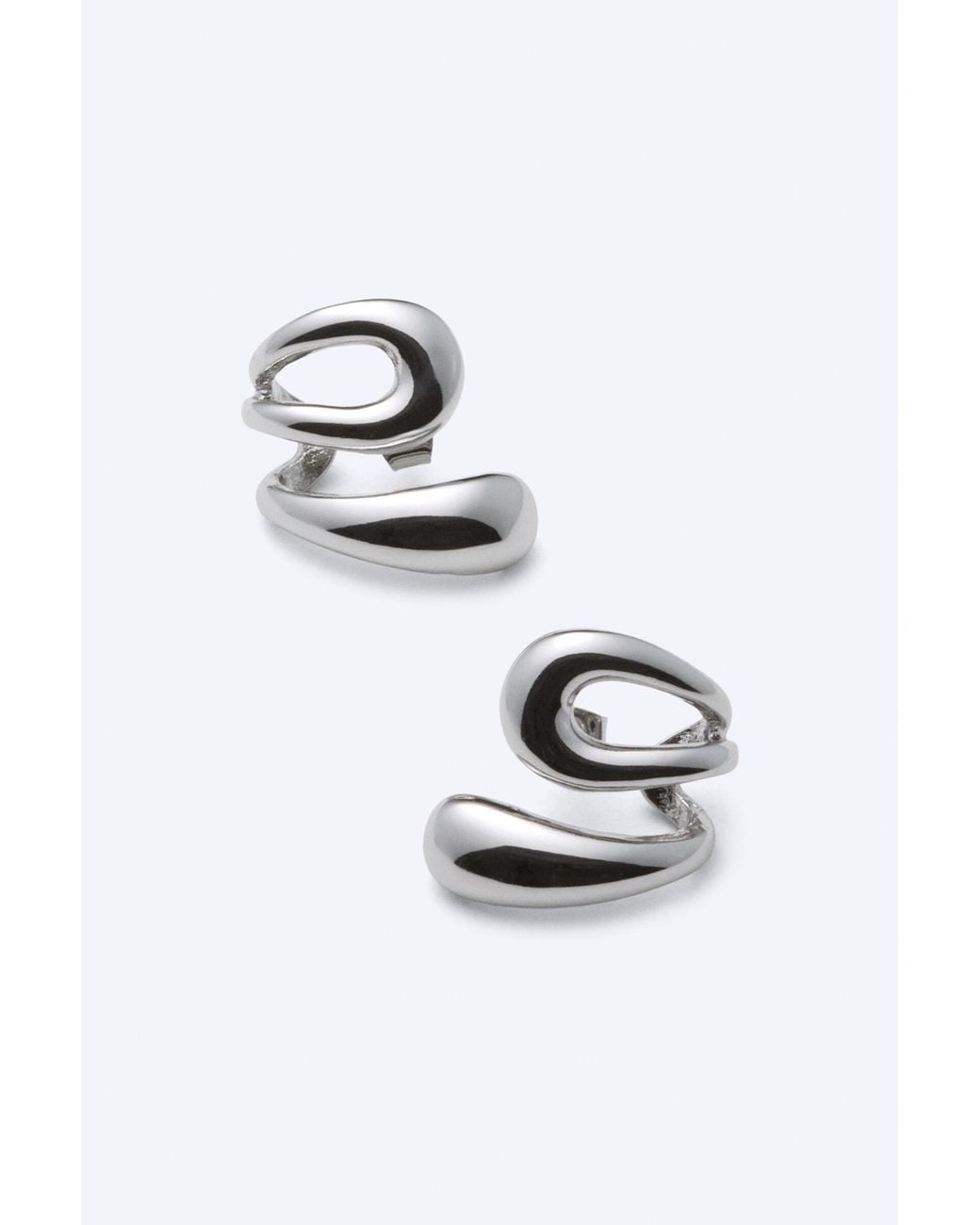 Weekday White Sculptural Wave Earring