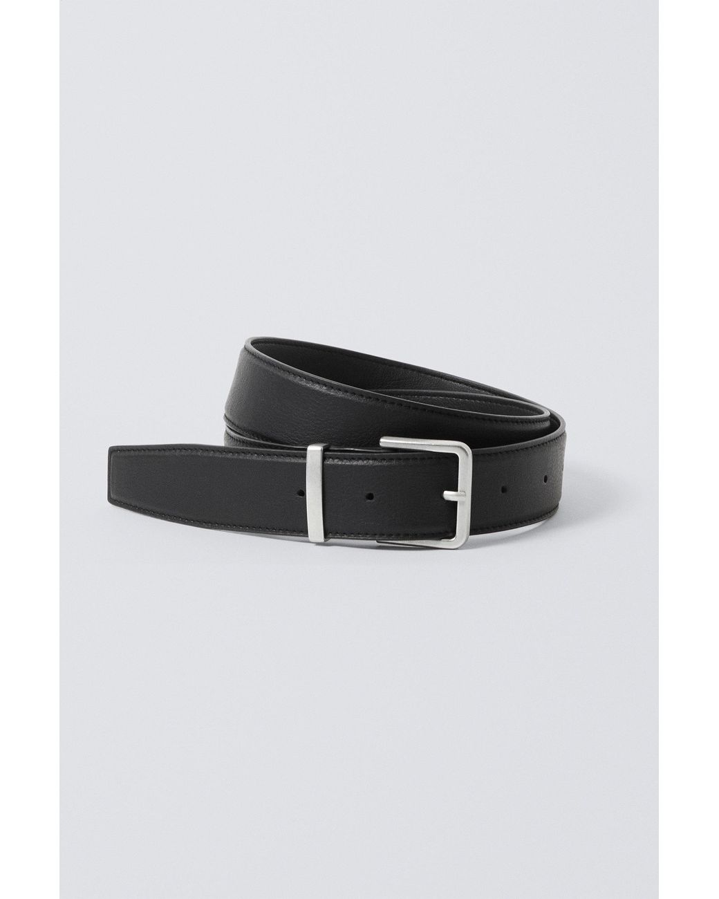Weekday Black Classic Faux Leather Belt for men
