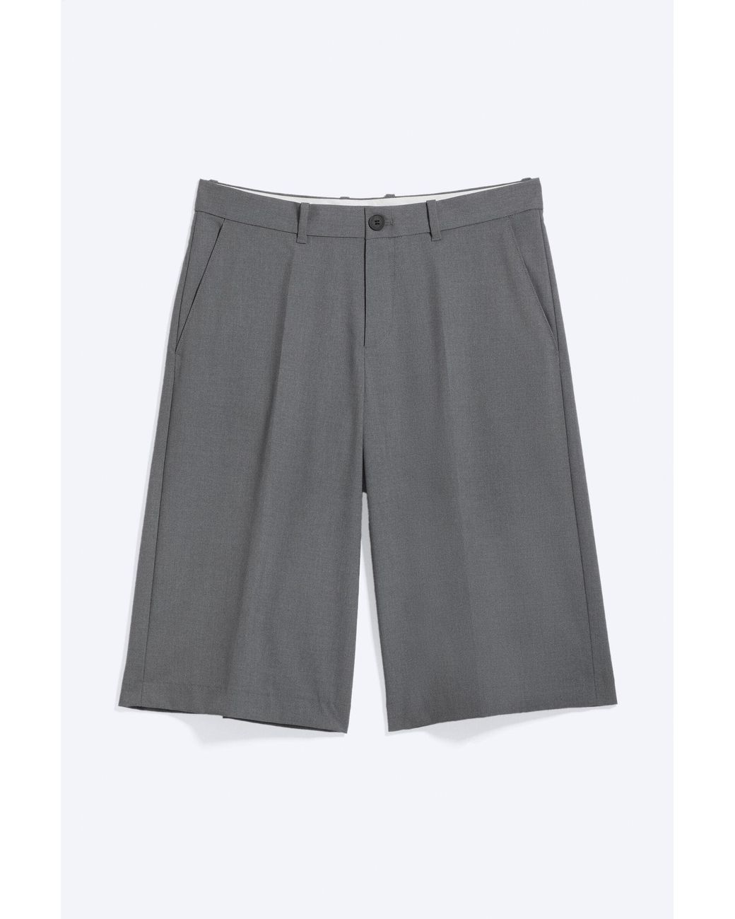 Weekday Black Low Rise Relaxed Suiting Shorts for men
