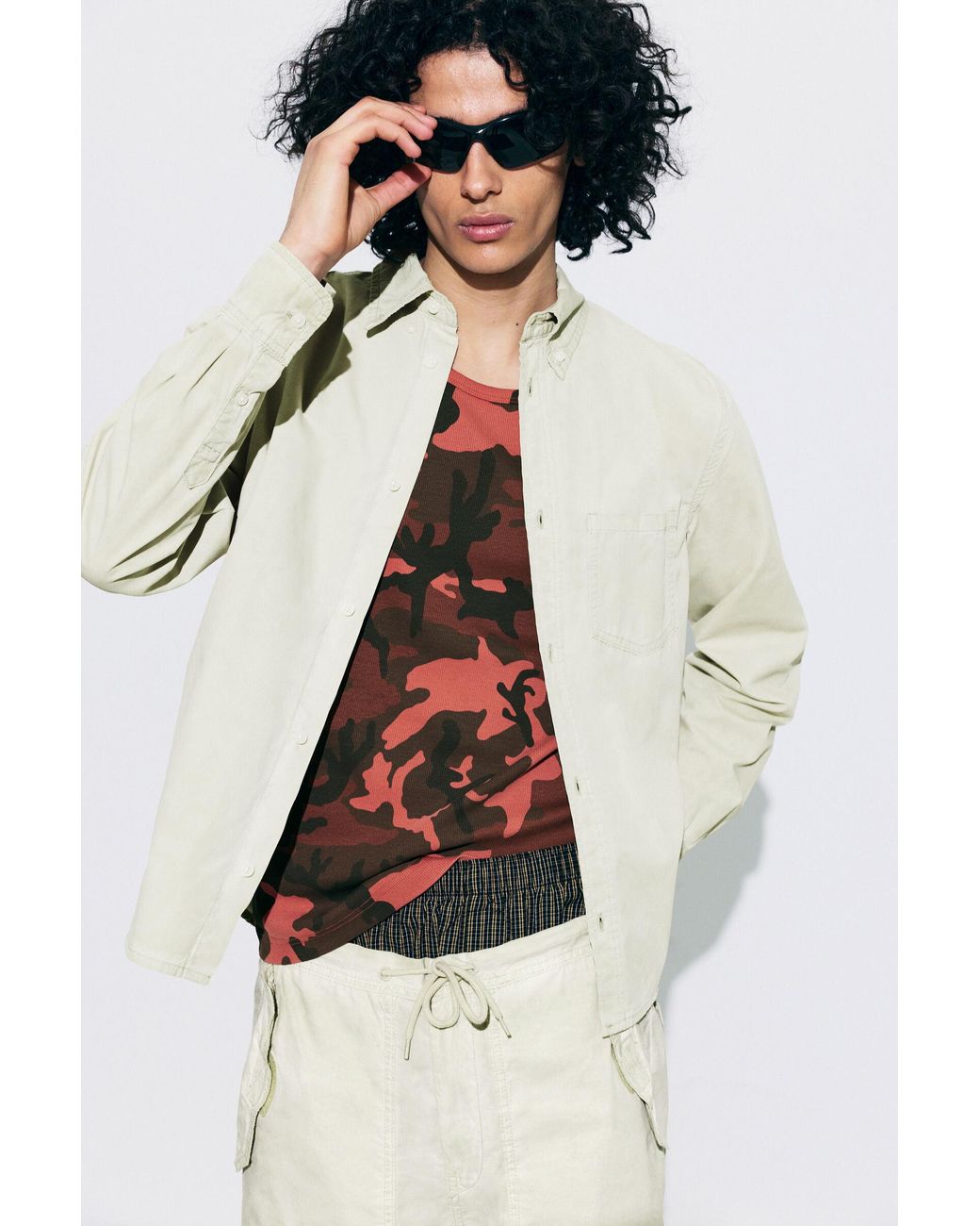 Weekday Multicolor Long-Sleeved Cotton Shirt for men