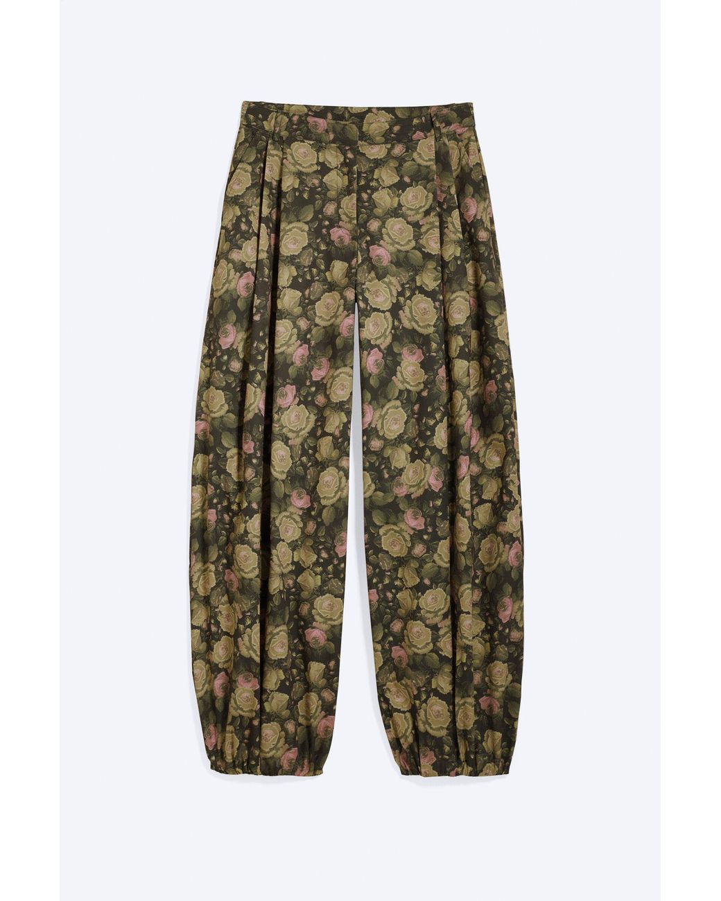 Monki Green Low-Rise Balloon Trousers
