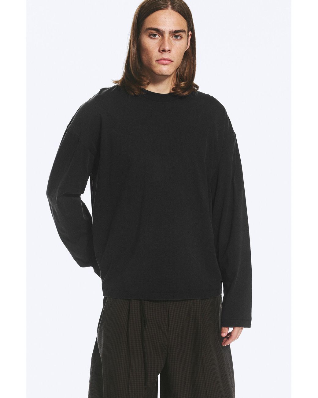 Weekday Black Oversized Long-Sleeved Boxy for men
