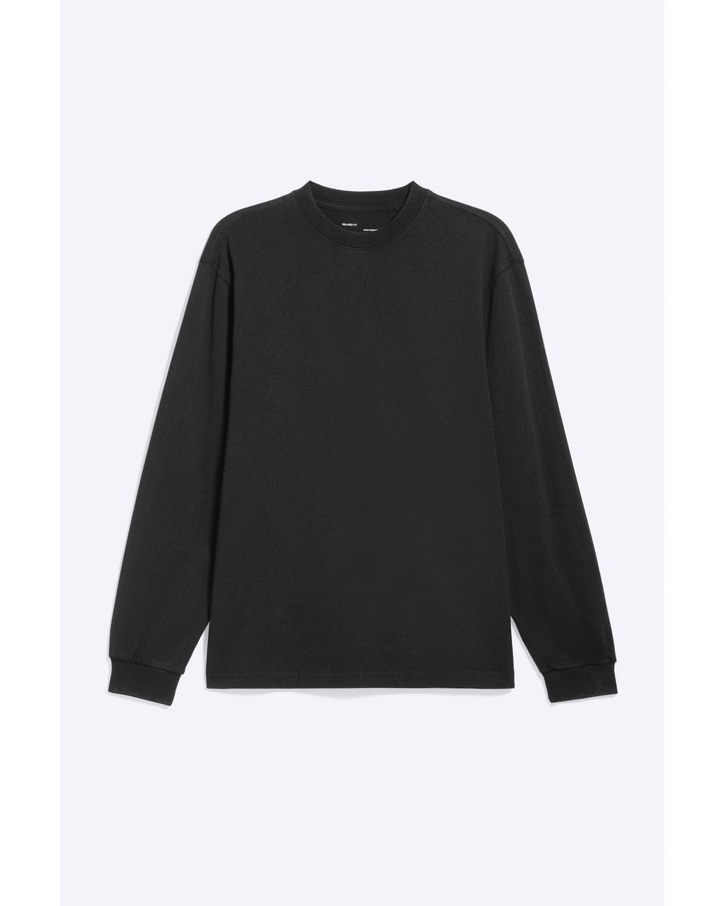 Weekday Black Relaxed Long-Sleeved T-Shirt for men
