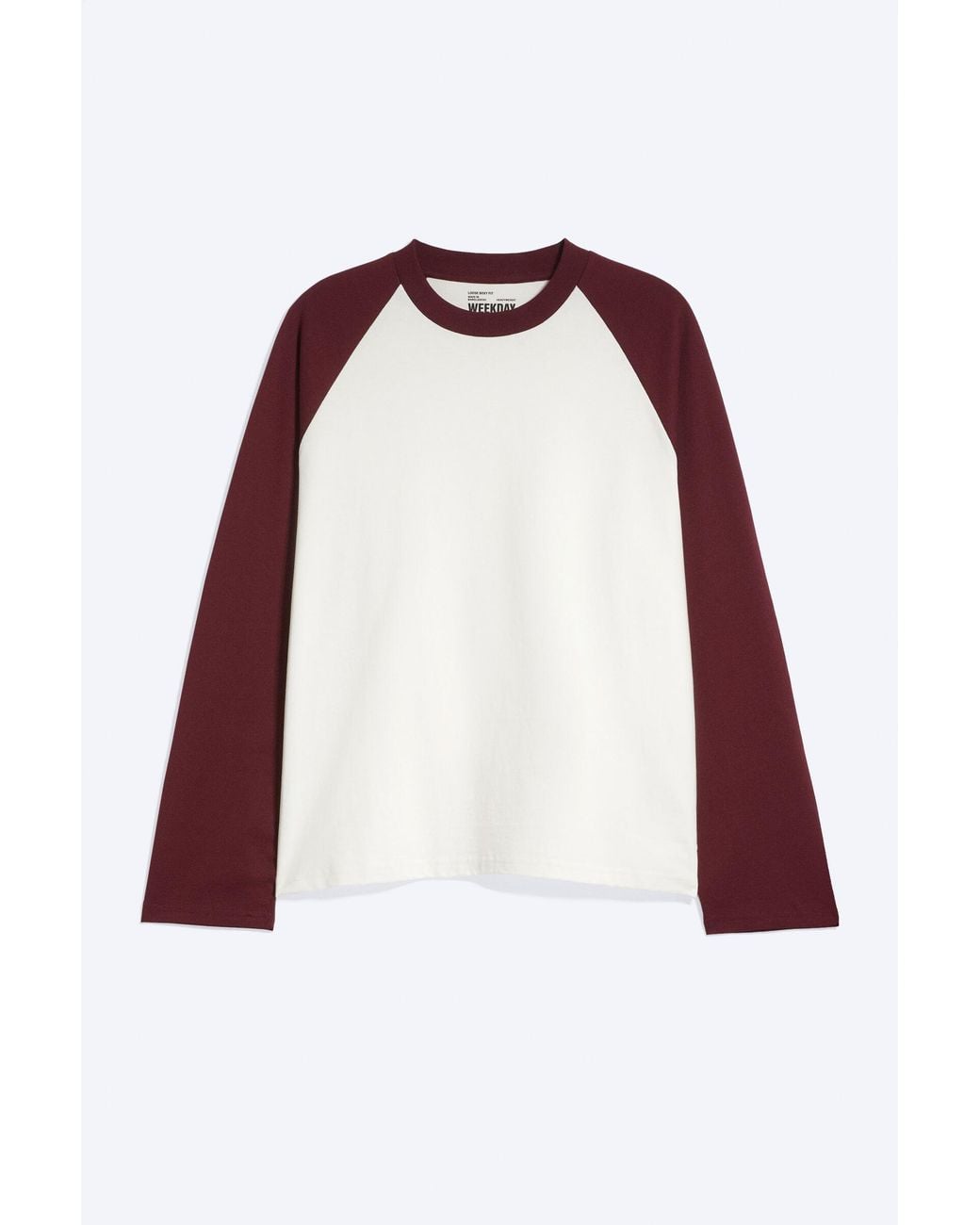Weekday Red Loose Boxy Raglan-Sleeved T-Shirt for men