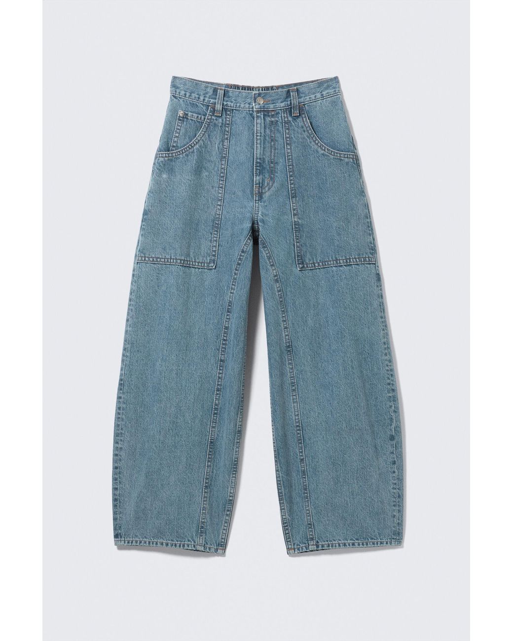 Cheap Monday Blue Dunno Low Rise Loose Barrel Jeans