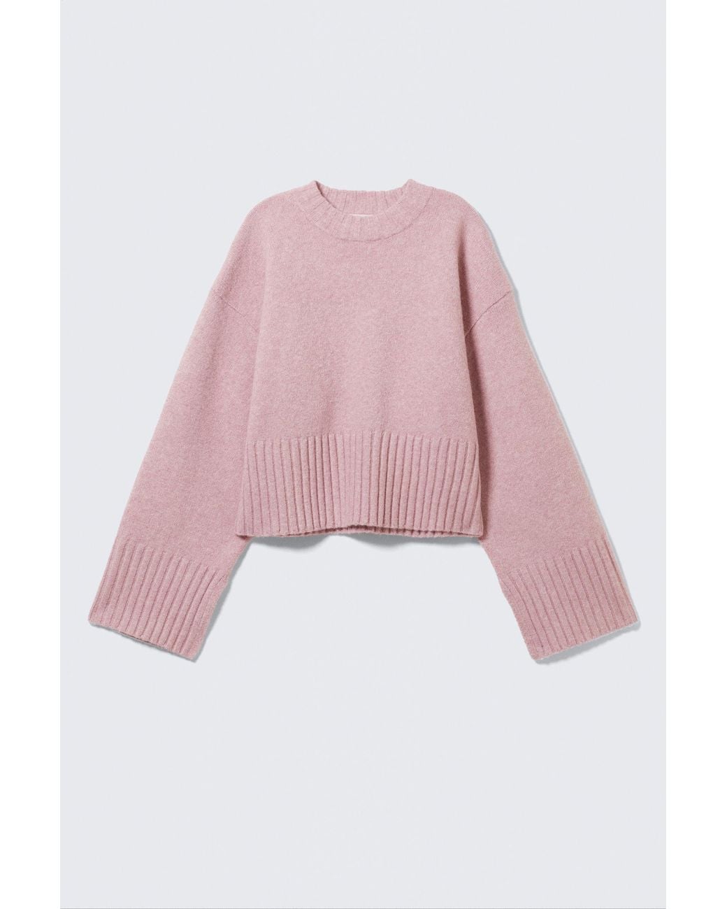 Monki Pink Gestrickter Oversize-Pullover