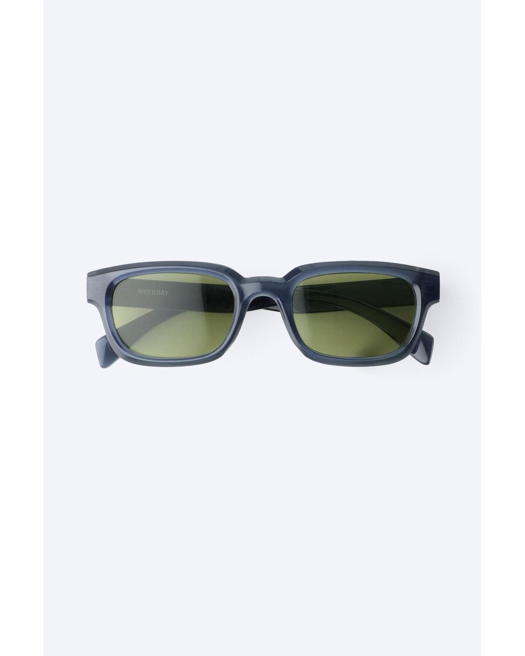 Weekday Green Bold Rectangular Frame Sunglasses