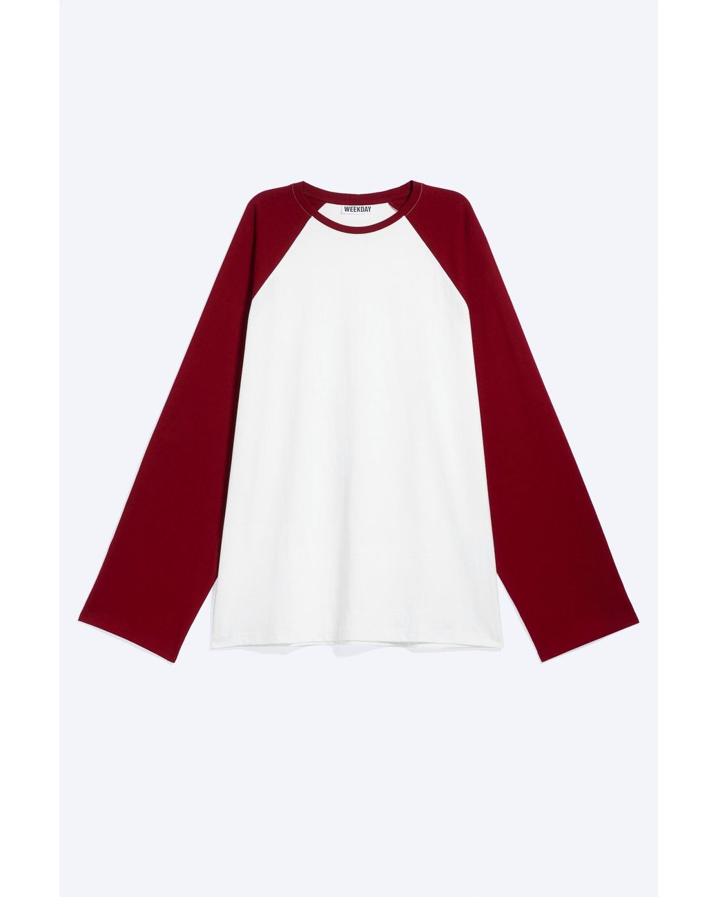 Weekday Red Loose Raglan Long-Sleeved Top