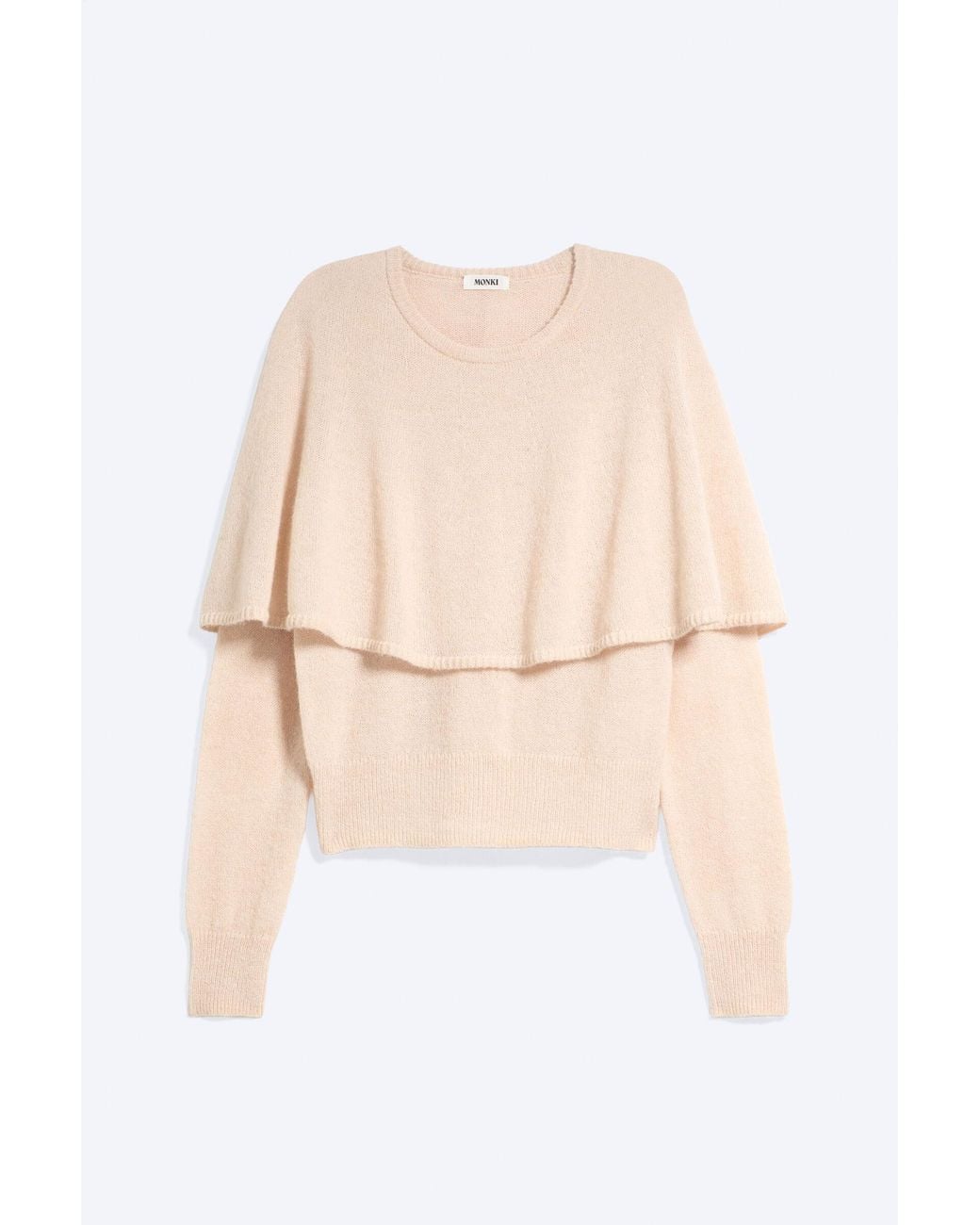 Monki Natural Slim Cape-Detail Sweater