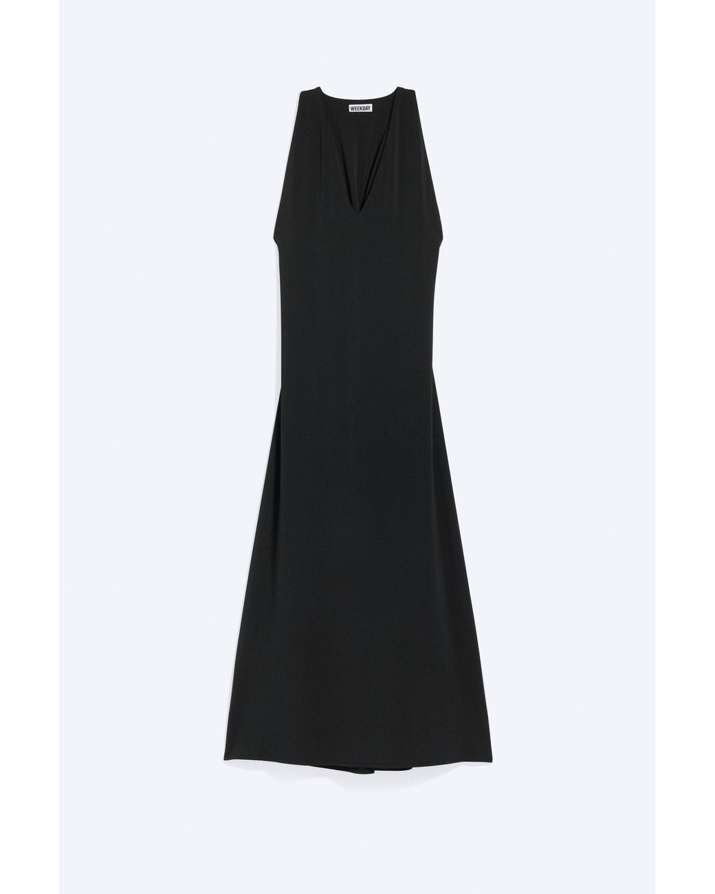 Weekday Black Gathered Maxi Dress