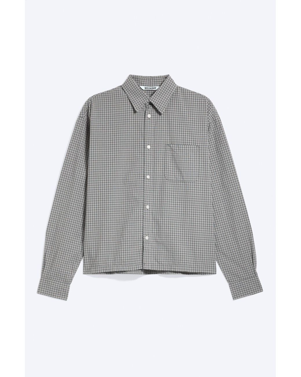 Weekday Gray Relaxed Boxy Poplin Shirt for men