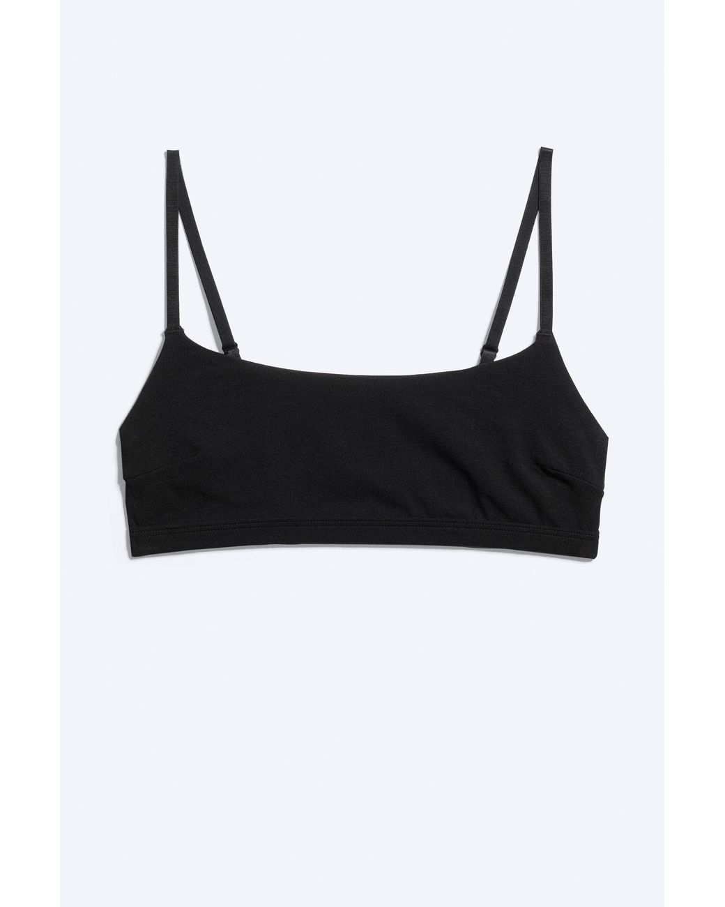 Weekday Black Scooped Soft Cotton Bra