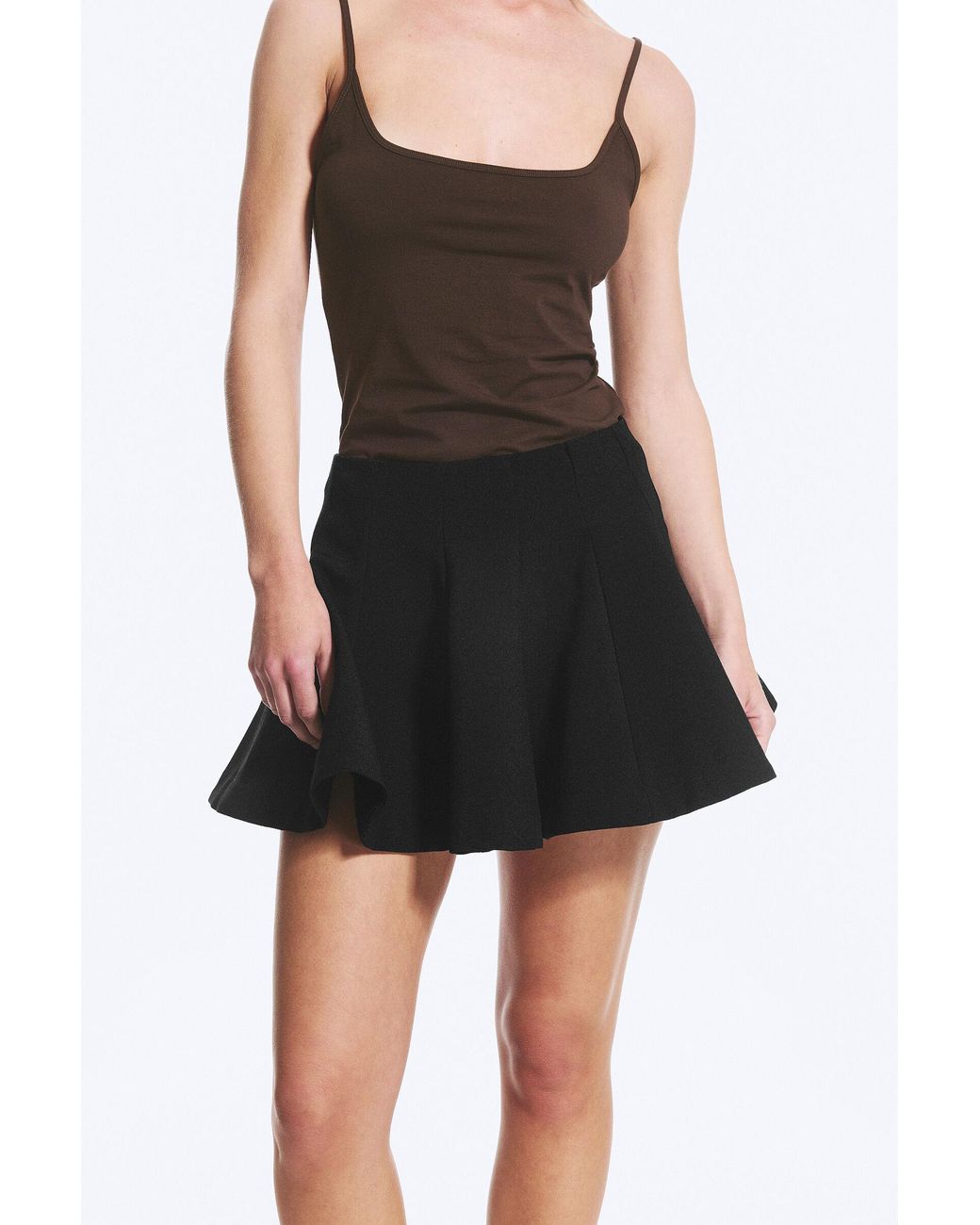 Monki Black Flared Mini Tutu Skirt