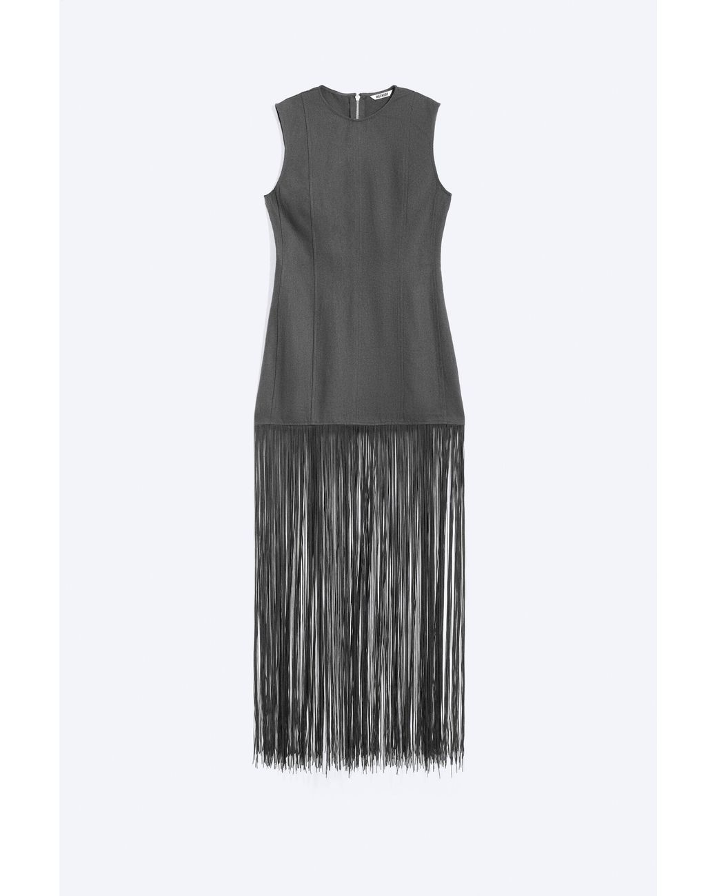 Weekday Gray Fringe Mini Dress