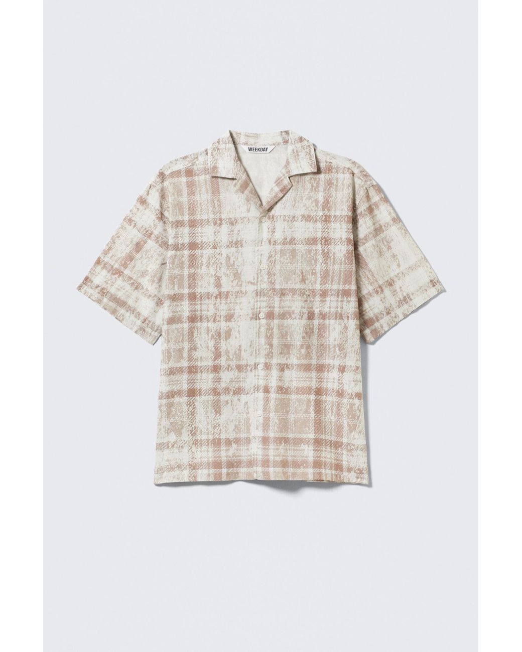 Weekday White Relaxed Graphic Short-Sleeved Resort Shirt