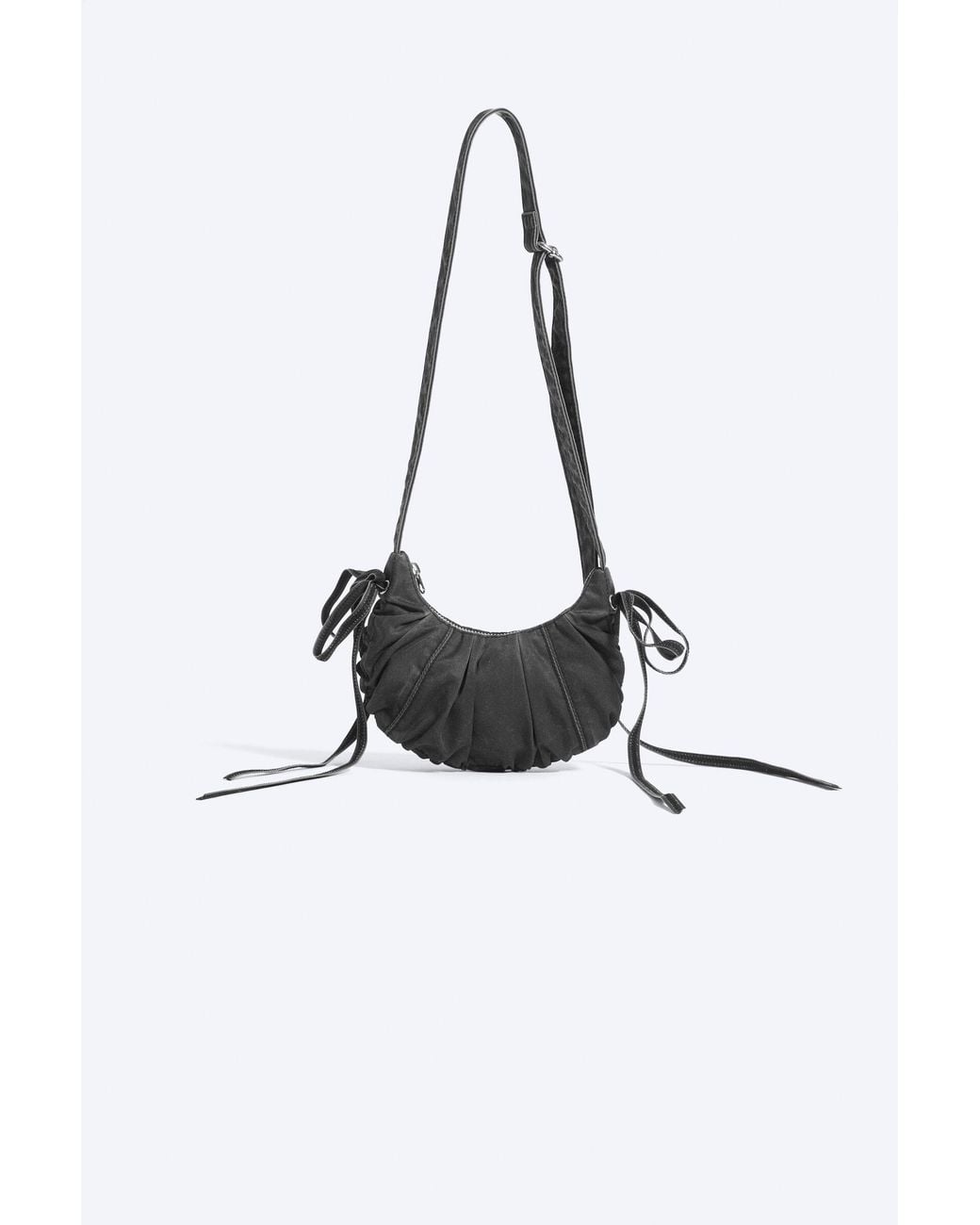 Weekday Gray Small Curved Crossbody Bag