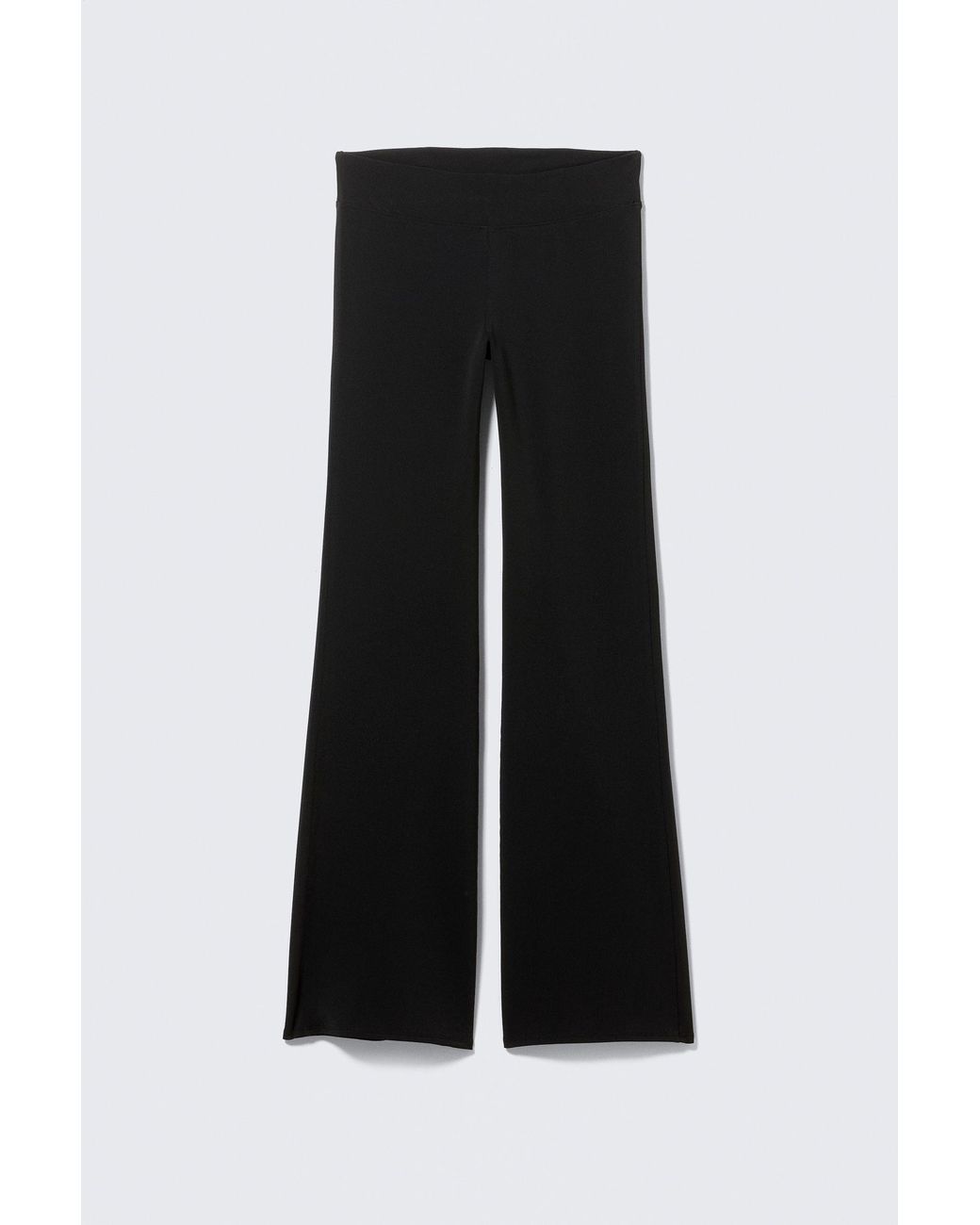 Weekday Black Low Rise Bootcut Jersey Trousers