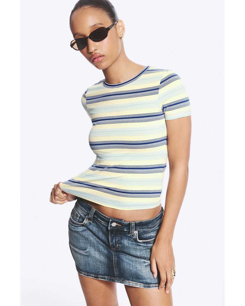 Monki White Tight Mini T-Shirt