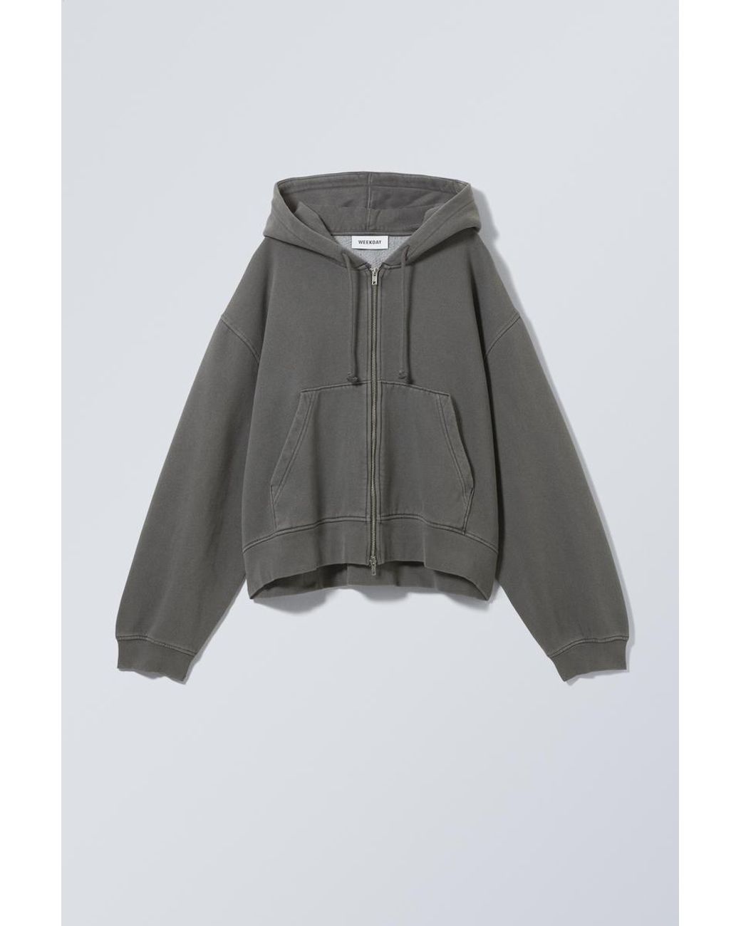 ★英国発*WEEKDAY*新作*スキューバZIPフーディ/GREY★ Weekday OVERSIZED SCUBA ZIP HOODIE - Zip-up sweatshirt