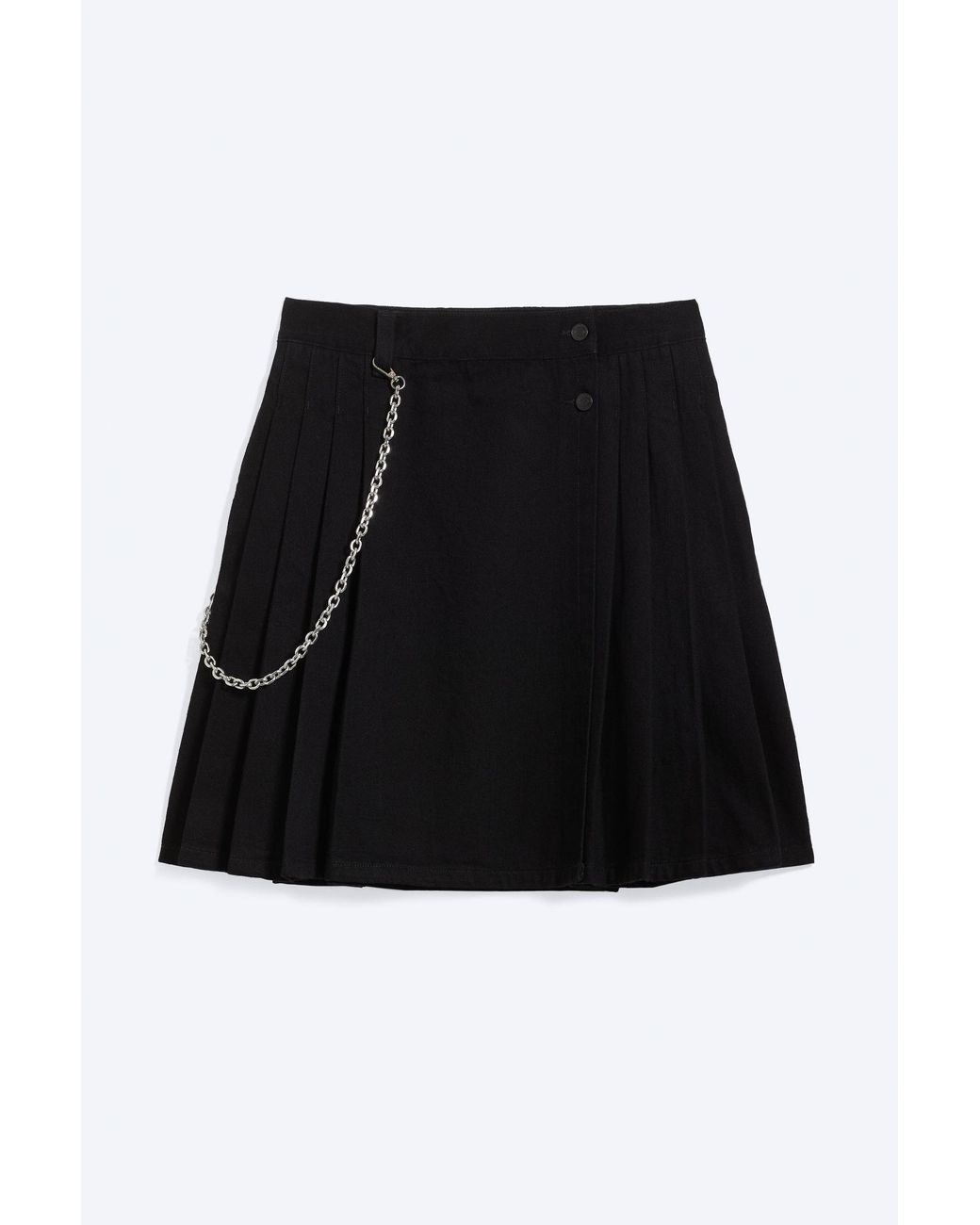 Weekday Black Yungblud Mid Rise Denim Kilt for men