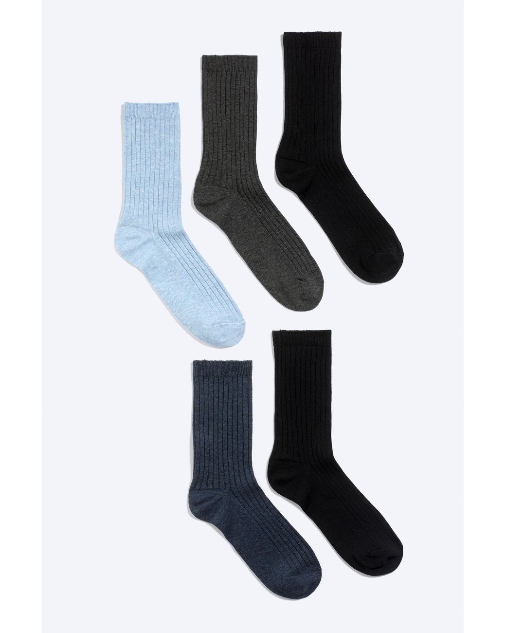 Weekday Multicolor 5-Pack Rib Socks for men