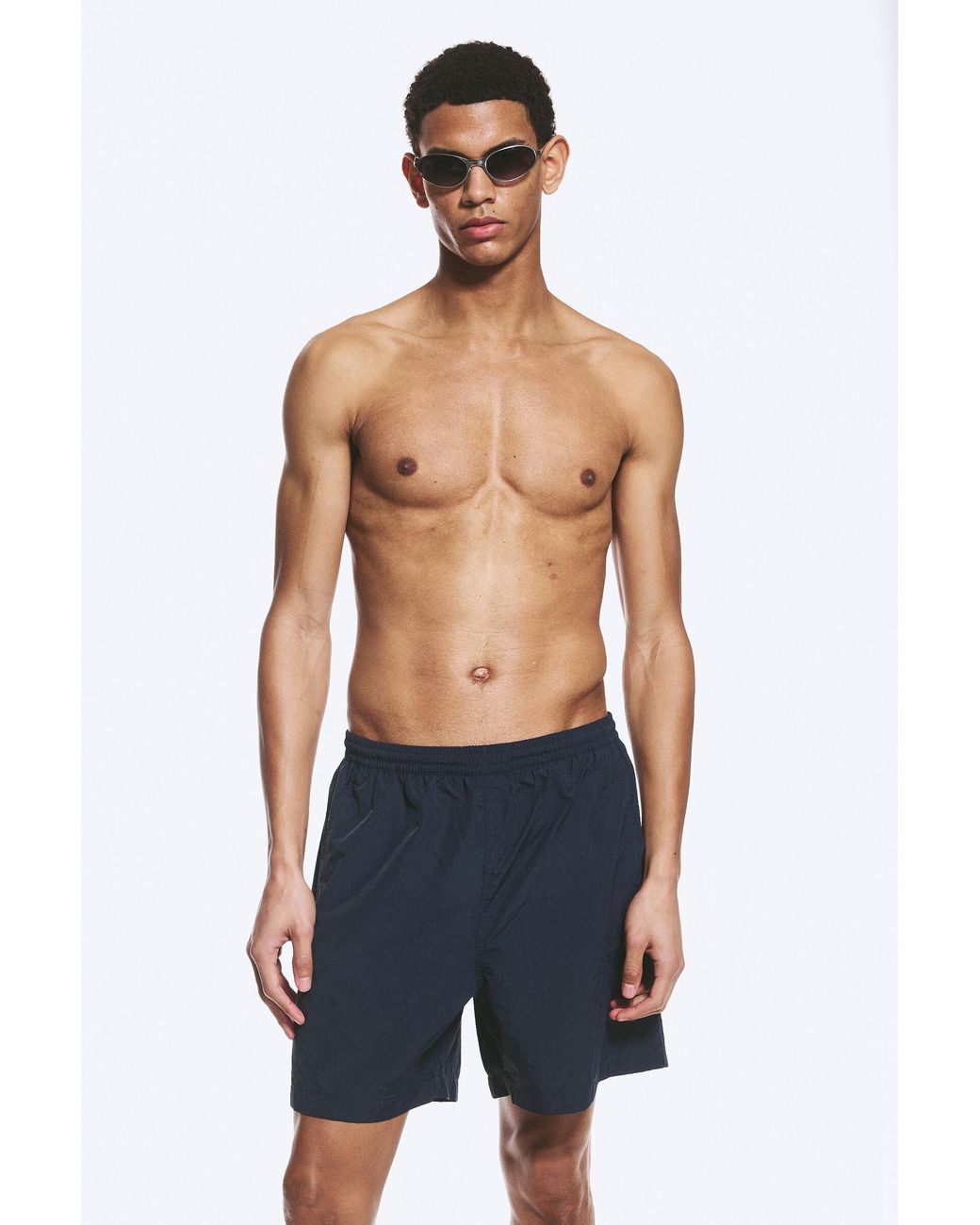 Weekday Blue Ed Swim Shorts for men