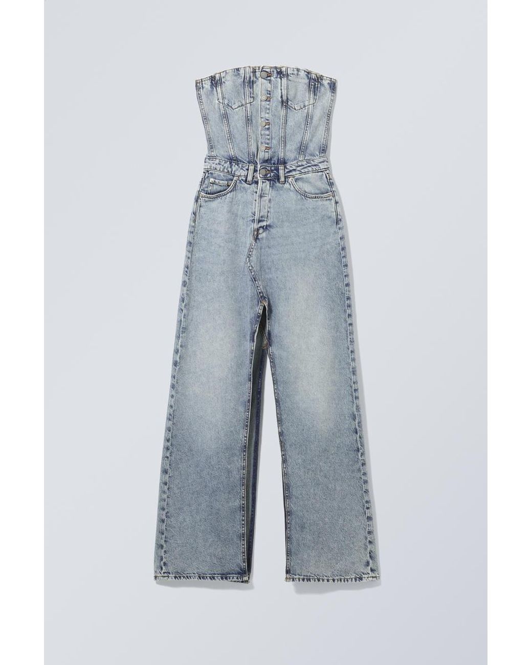 Weekday Leichtes Langes Jeanskleid Scottsdale in Blau | Lyst DE