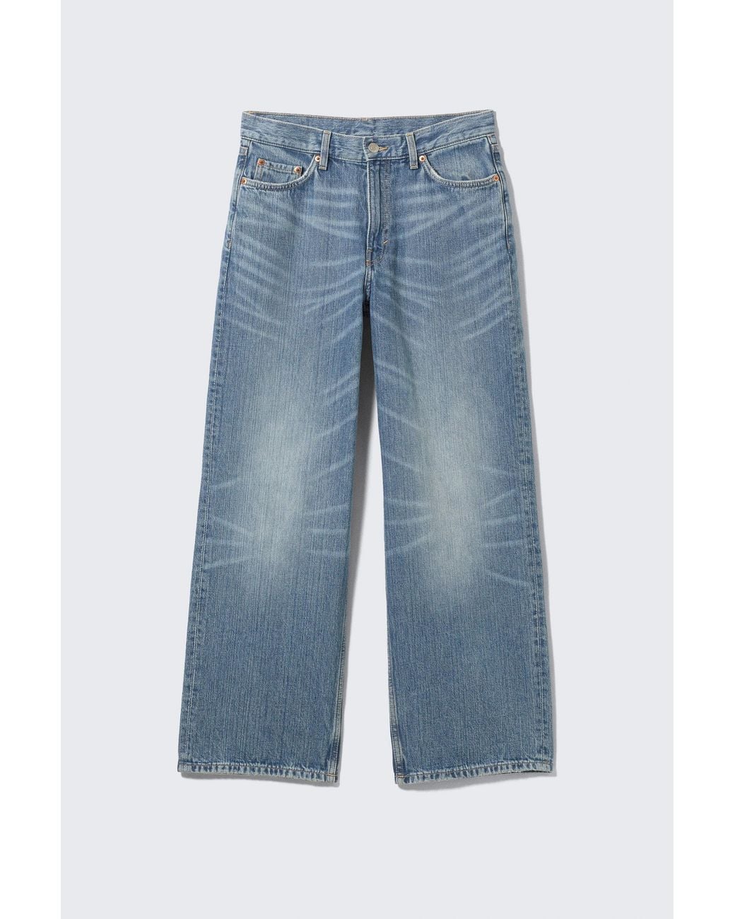 Weekday Blue Dynasty Low Rise Loose Wide Jeans