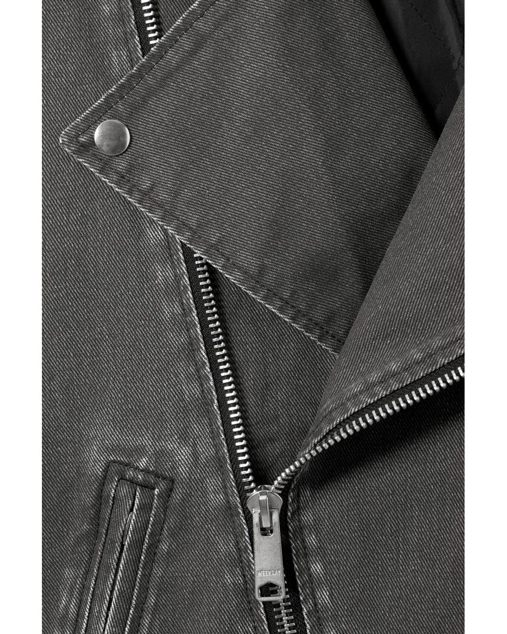 Black cotton moto jacket 2025