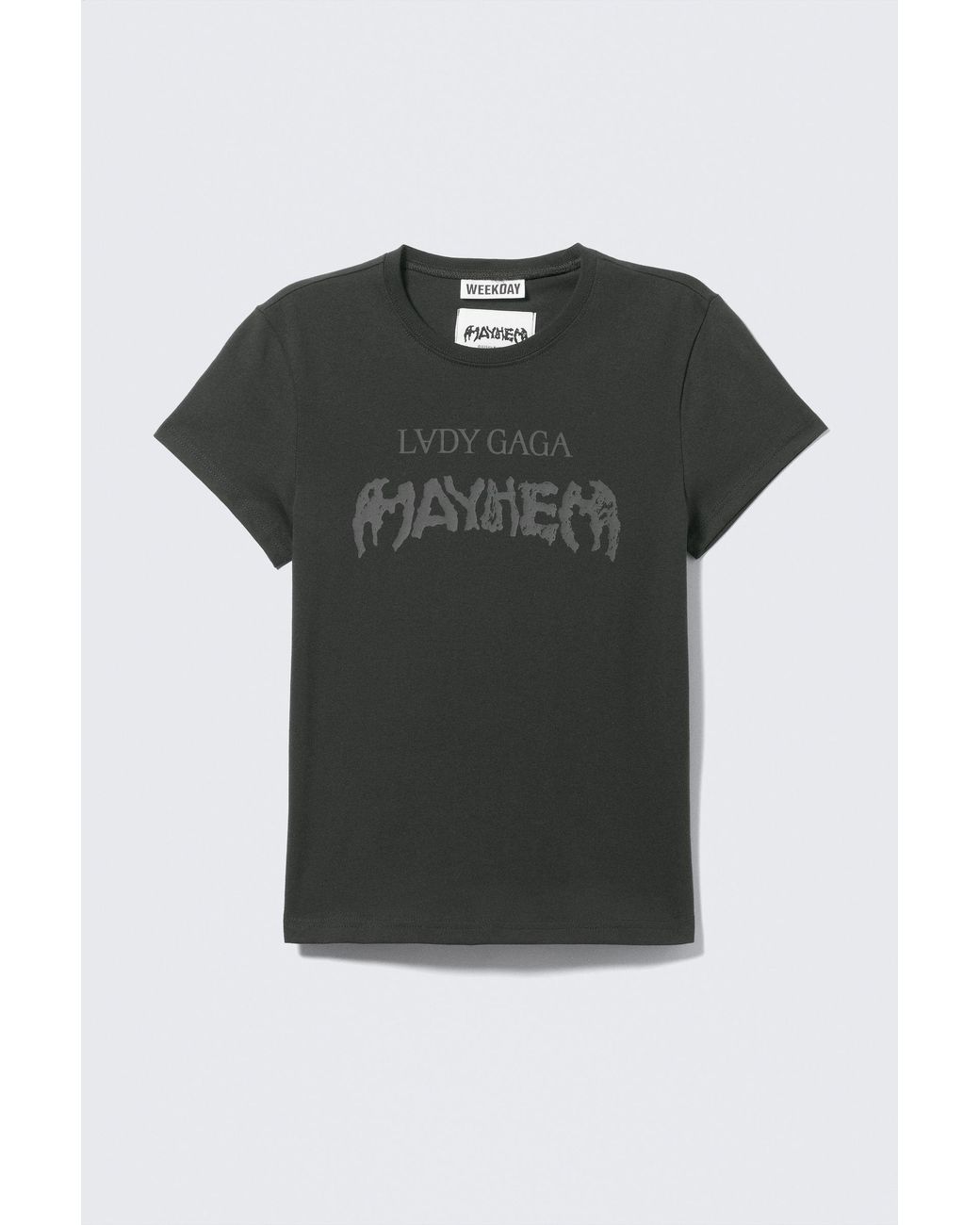 Weekday Black Lady Gaga Baby Tee for men