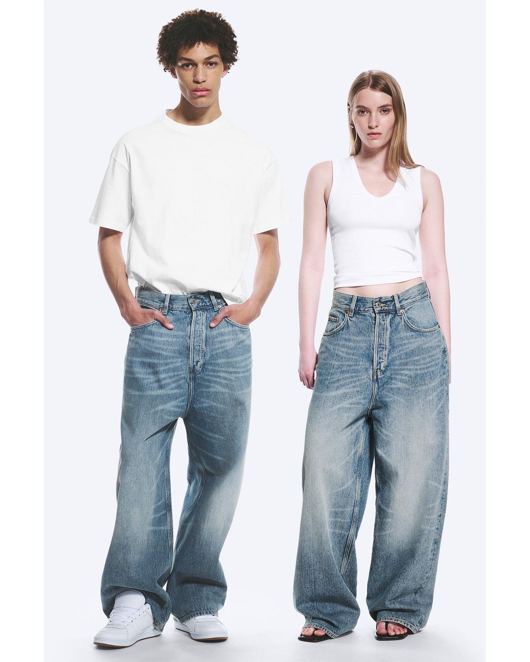 Weekday Blue Astro Loose Extra Baggy Jeans for men
