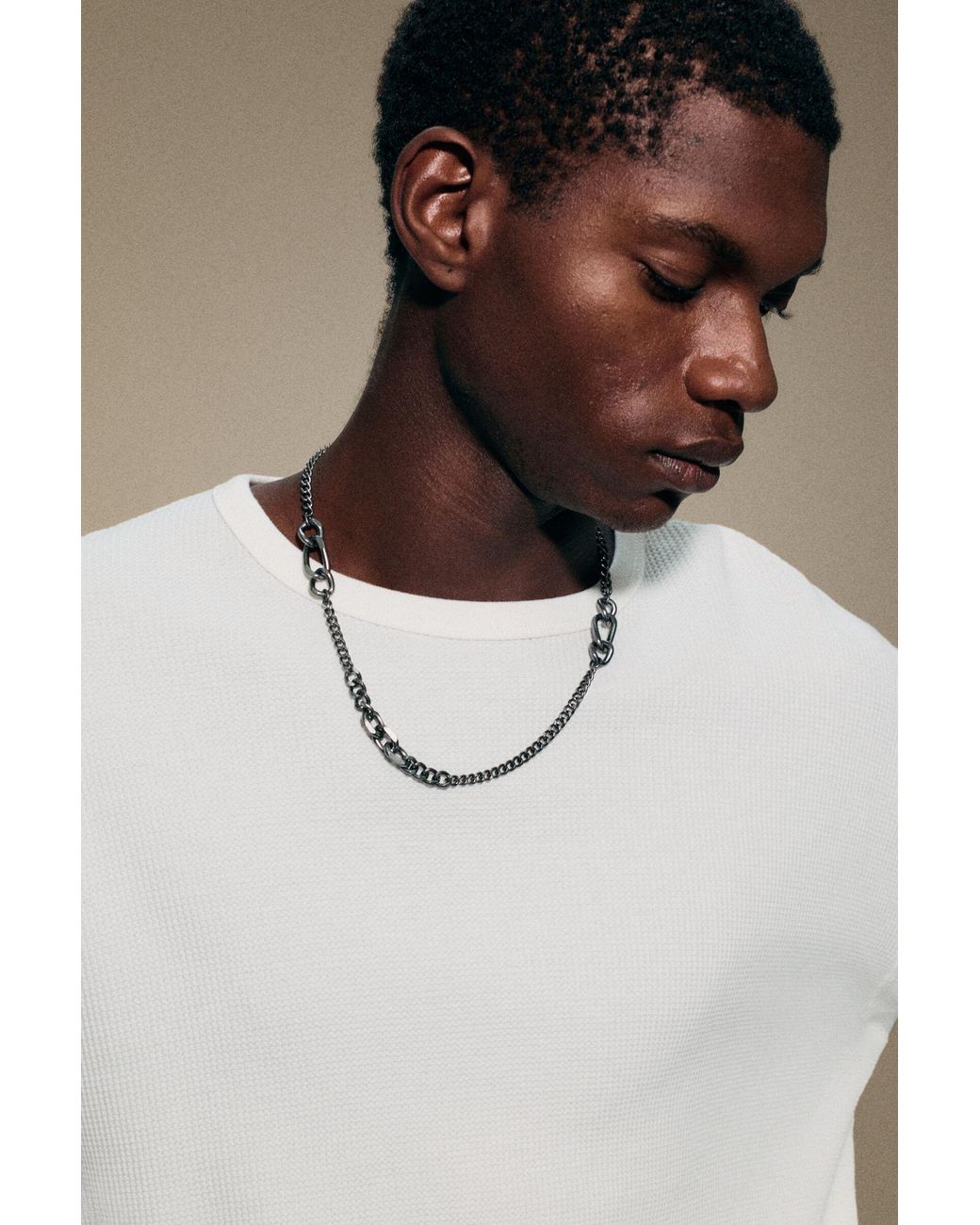 Weekday Gray Curb Chain Necklace