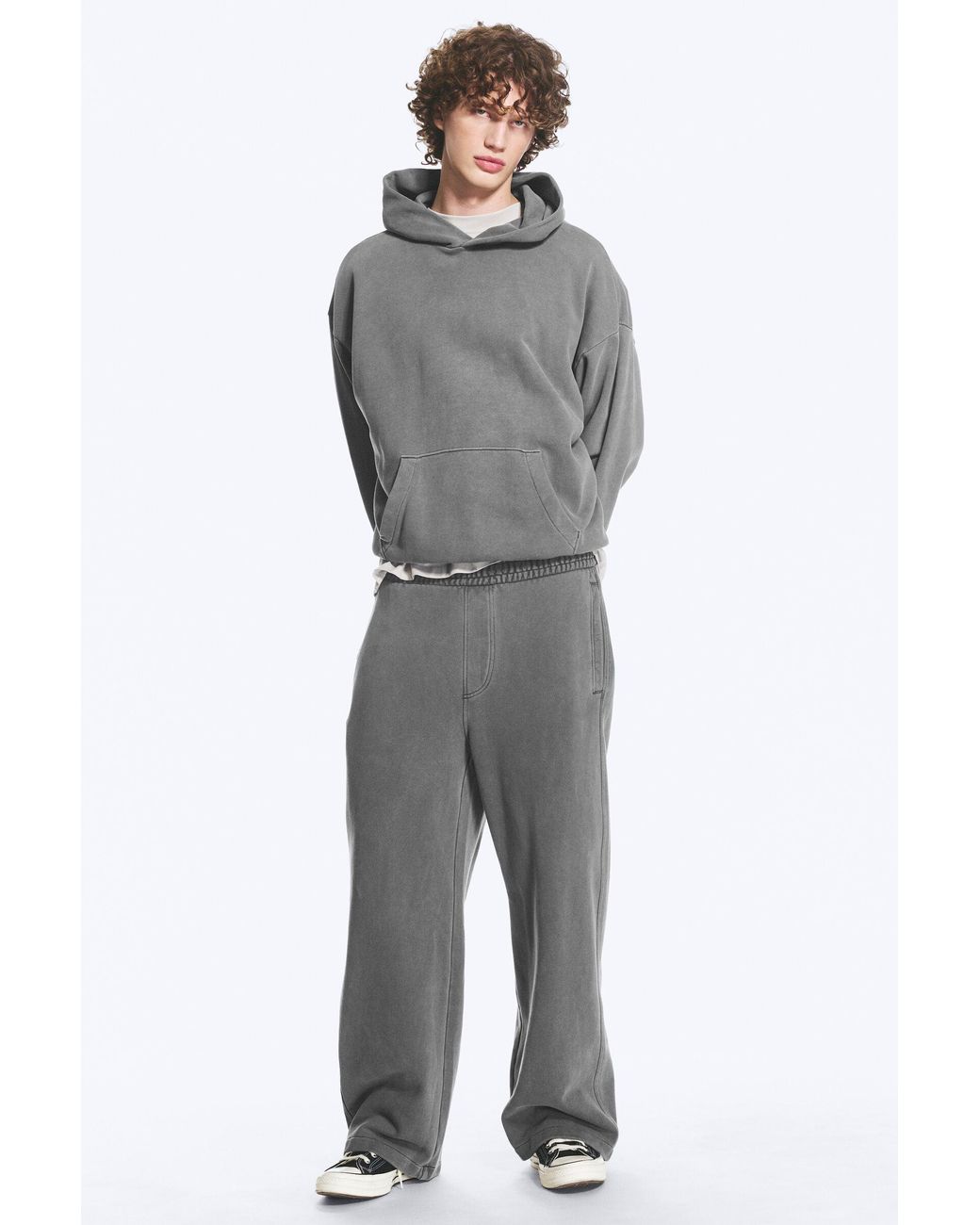 Weekday Gray Loose Heavyweight Cotton Sweatpants for men