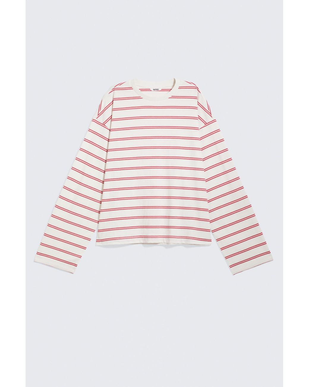 Monki Pink Long-Sleeved Cotton T-Shirt
