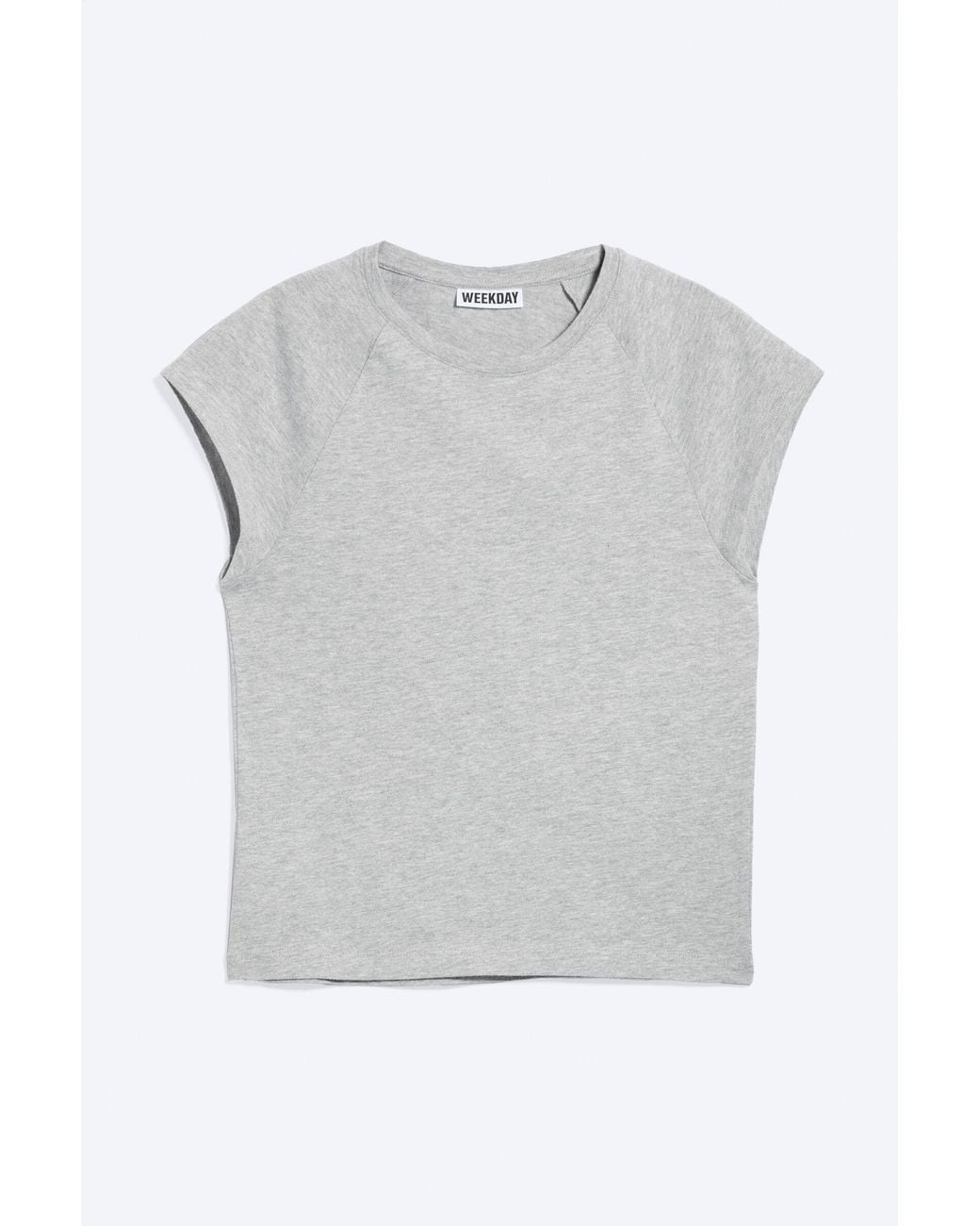 Weekday White Short-Sleeved Raglan T-Shirt