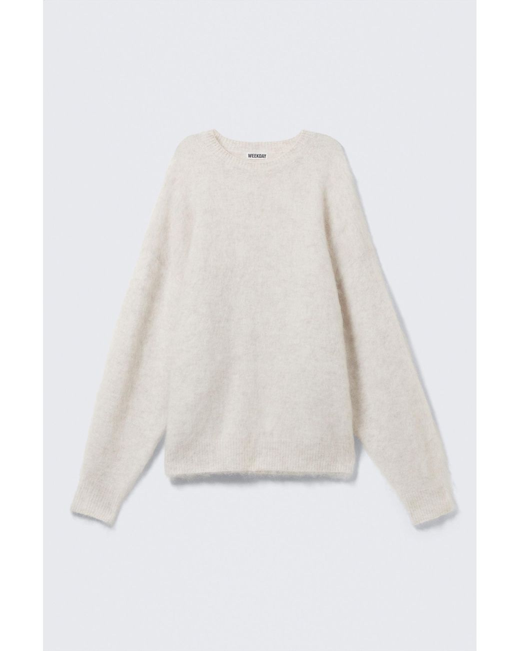 Weekday Gray Knitted Oversized Mohair-Blend Sweater