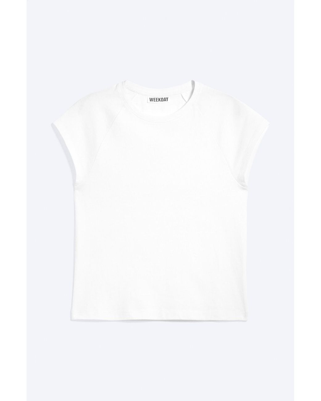 Weekday White Short-Sleeved Raglan T-Shirt