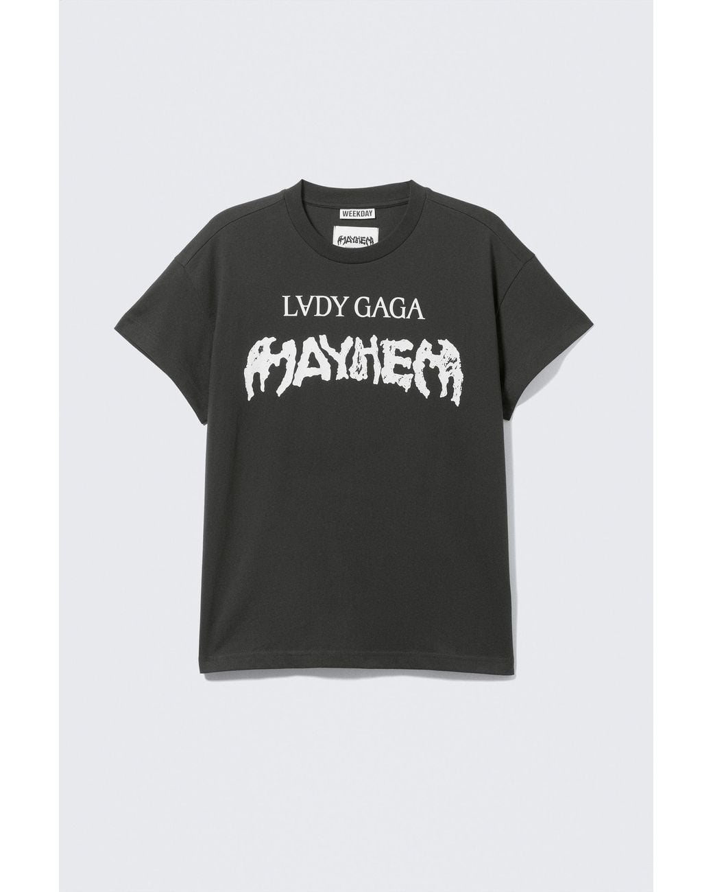 Weekday Black Lady Gaga Short-Sleeved T-Shirt