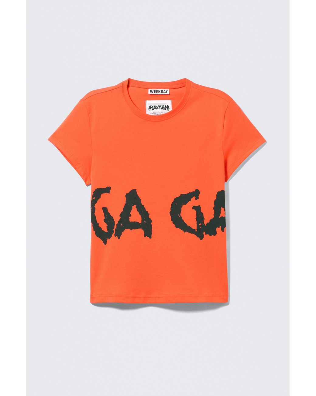 Weekday Black Lady Gaga Baby Tee for men