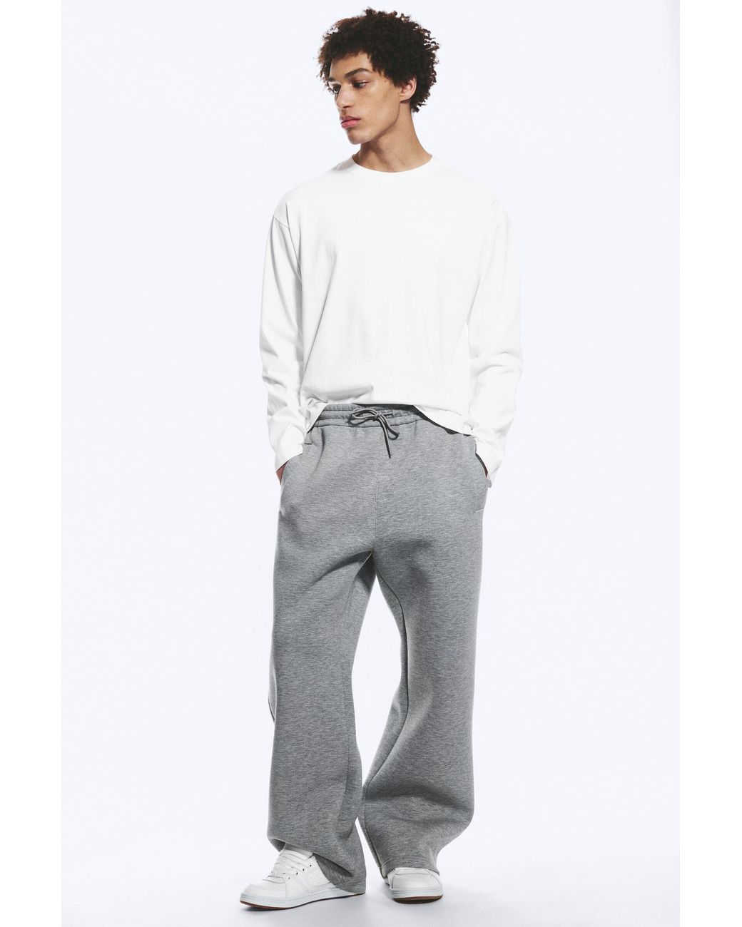 Weekday Blue Loose Fit Scuba Sweatpants for men
