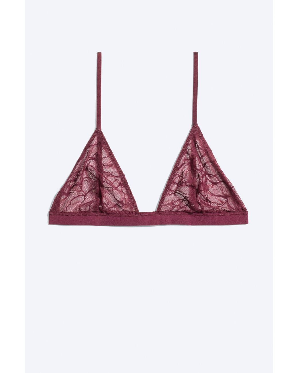 Weekday Red Soft Triangle Bra
