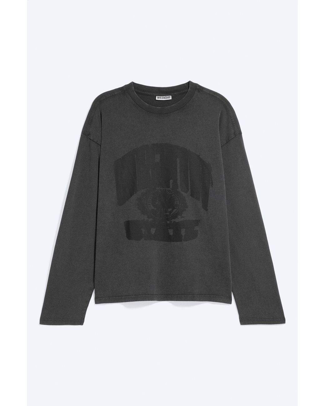 Weekday Black Great Boxy Graphic Long Sleeve T-Shirt for men