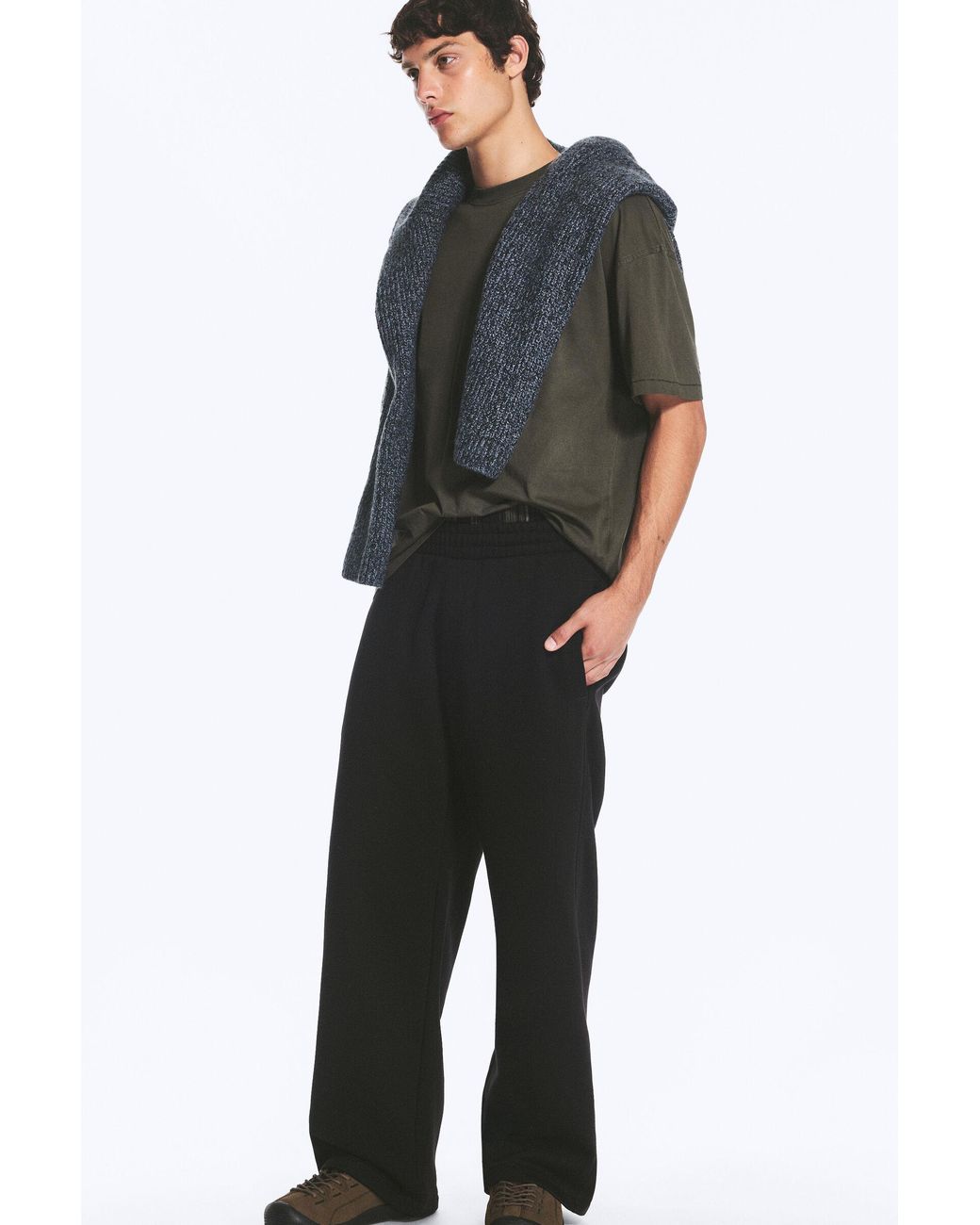 Weekday Black Loose Sweatpants for men