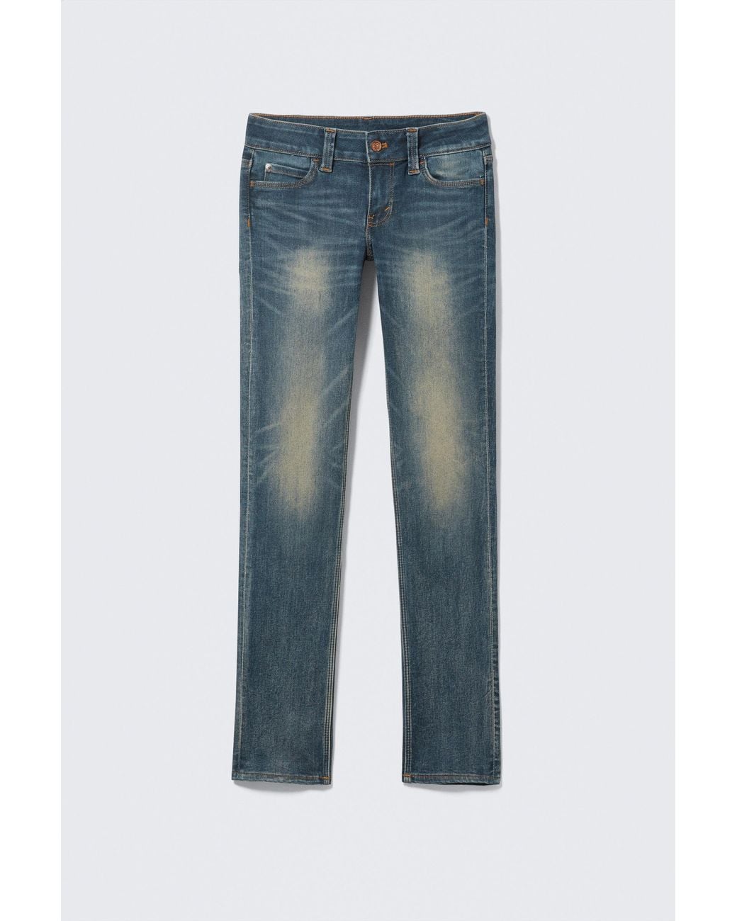 Cheap Monday Blue Sleezie Low Rise Skinny Jeans