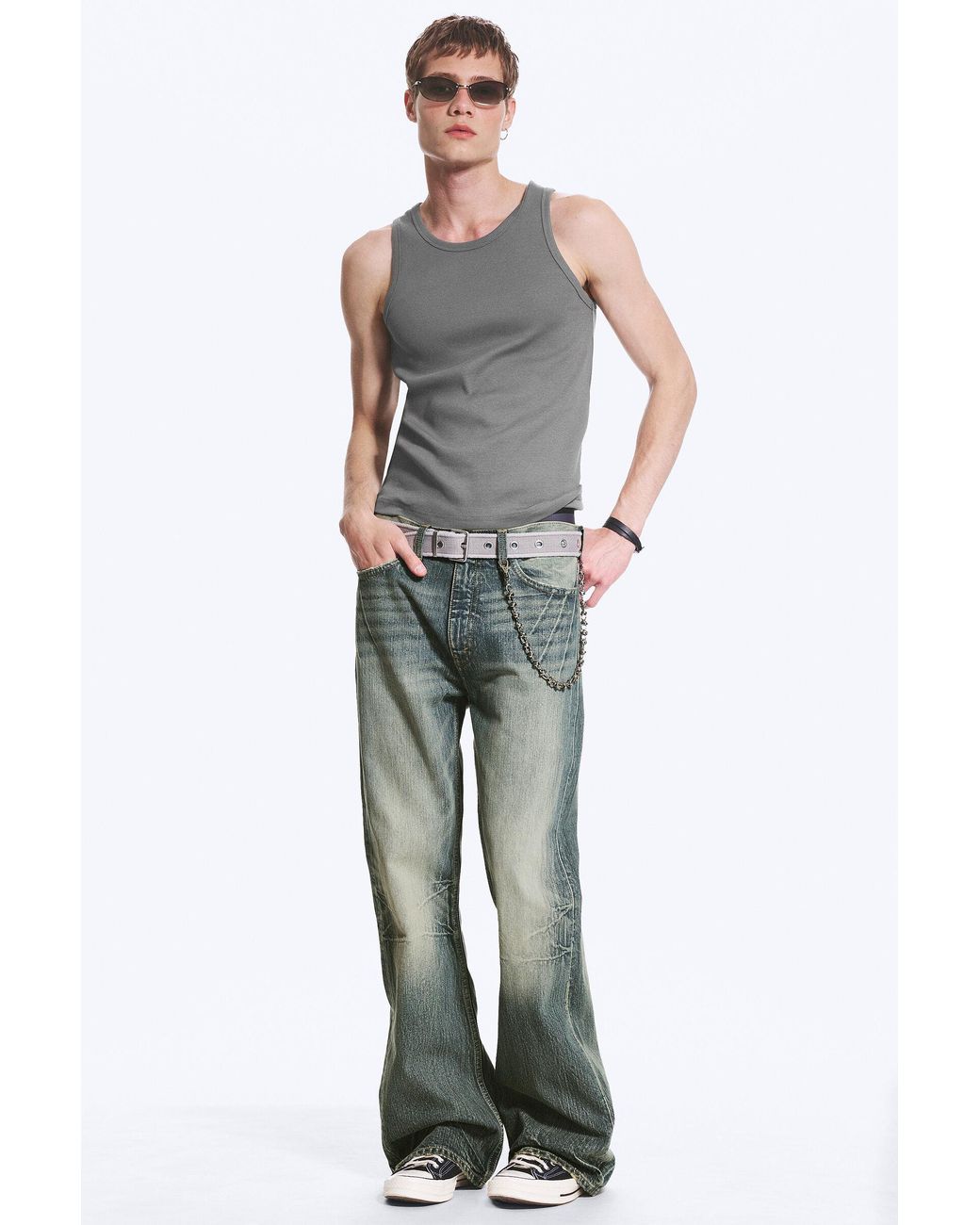 Cheap Monday Blue Boo Bootleg Low Rise Regular Bootcut Jeans for men